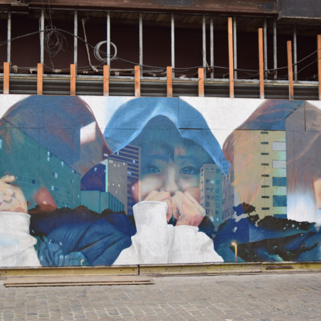 "Mural - Brussels" by Amit Mendelsohn - £50.00 "Mural - Brussels" stock image