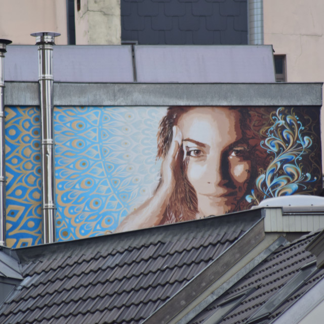 "Mural - Brussels" by Amit Mendelsohn - £50.00 "Mural - Brussels" stock image