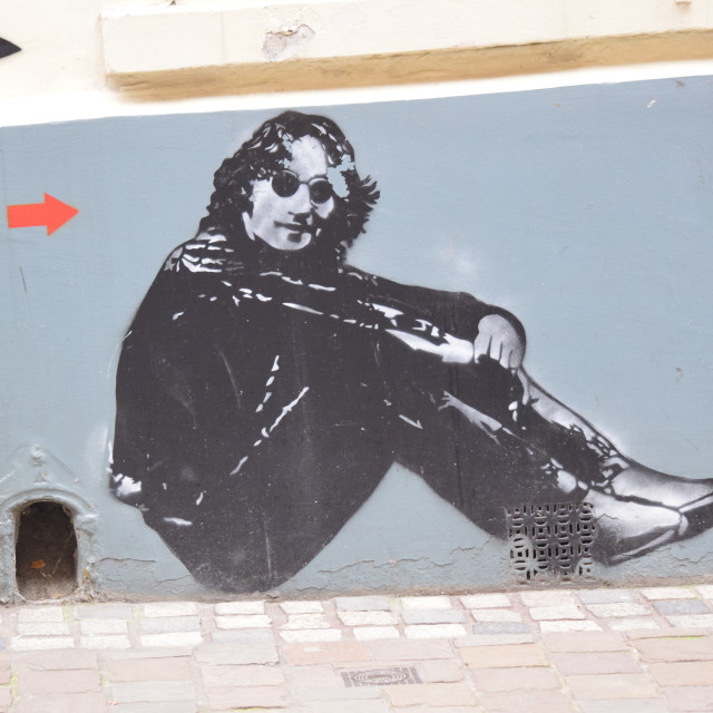 "Jef Aerosol - Stencil murals" by Amit Mendelsohn - £50.00 "Jef Aerosol - Stencil murals" stock image