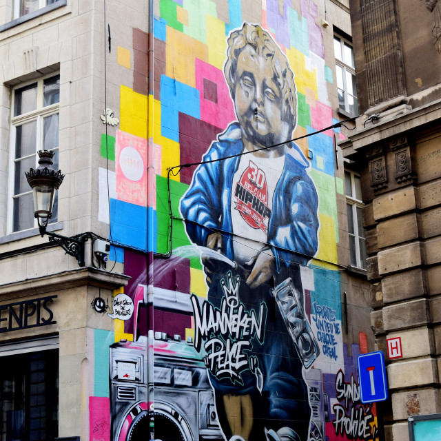 "Mural - Brussels" by Amit Mendelsohn - £50.00 "Mural - Brussels" stock image