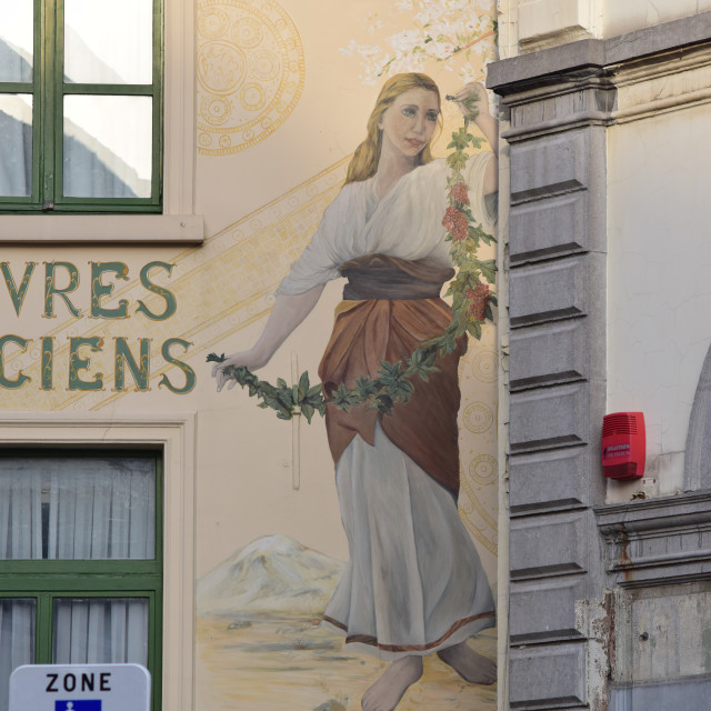 "Classic art nouveau mural - Brussels" by Amit Mendelsohn - £50.00 "Classic art nouveau mural - Brussels" stock image