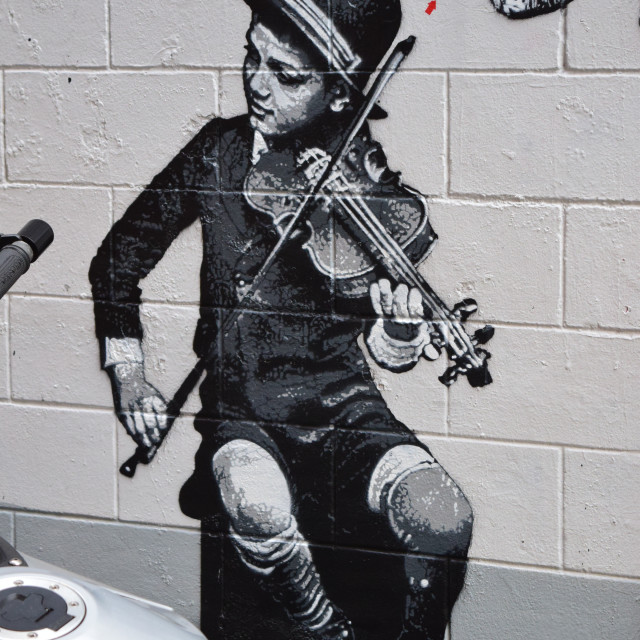 "Jef Aerosol - Stencil murals" by Amit Mendelsohn - £50.00 "Jef Aerosol - Stencil murals" stock image