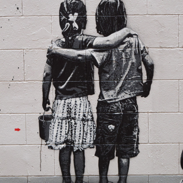 "Jef Aerosol - Stencil - mural" by Amit Mendelsohn - £50.00 "Jef Aerosol - Stencil - mural" stock image
