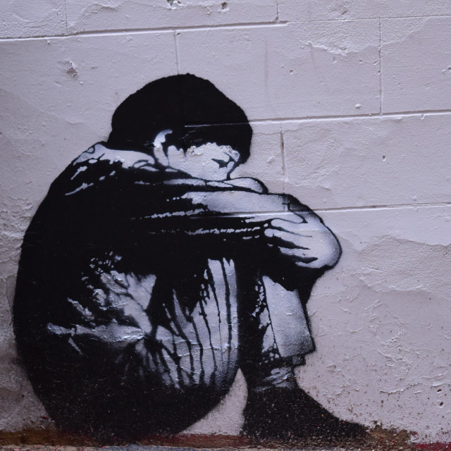 "Jef Aerosol - Stencil - mural" by Amit Mendelsohn - £50.00 "Jef Aerosol - Stencil - mural" stock image