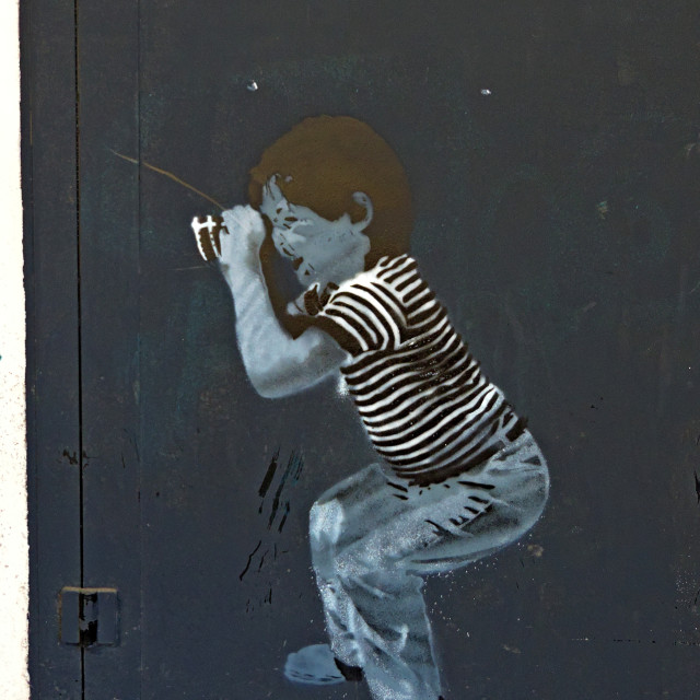 "Jef Aerosol - mural" by Amit Mendelsohn - £50.00 "Jef Aerosol - mural" stock image