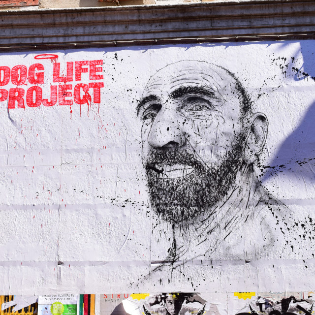 "Mural - dogs life project" by Amit Mendelsohn - £50.00 "Mural - dogs life project" stock image