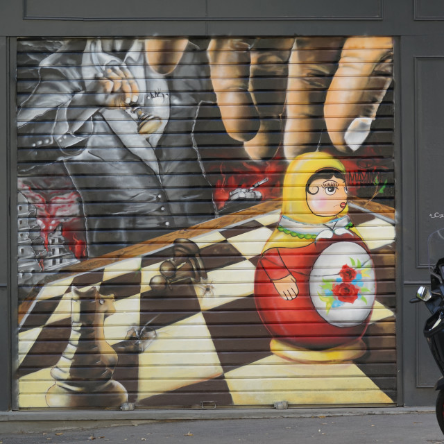 "Mural - Marseille" by Amit Mendelsohn - £50.00 "Mural - Marseille" stock image
