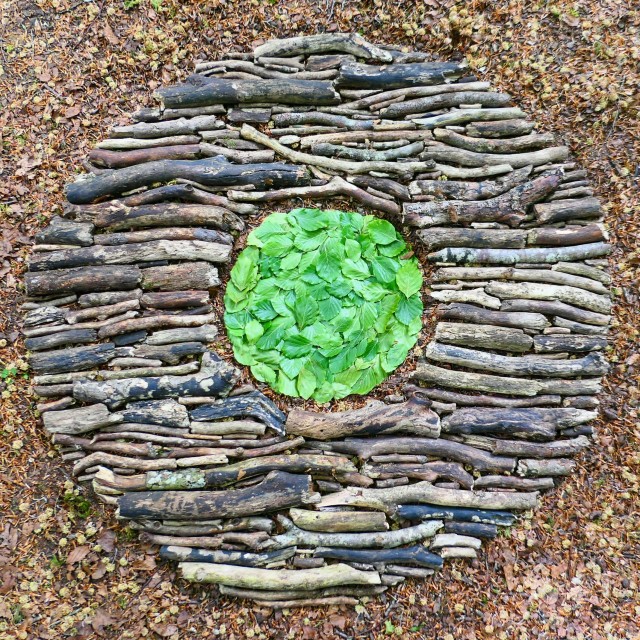"Landart creation from beech sticks and leaves" by Lucia Pec - $15.21 "Landart creation from beech sticks and leaves" stock image