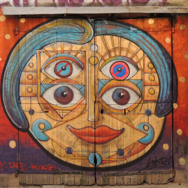"Mural - Marseille" by Amit Mendelsohn - £50.00 "Mural - Marseille" stock image