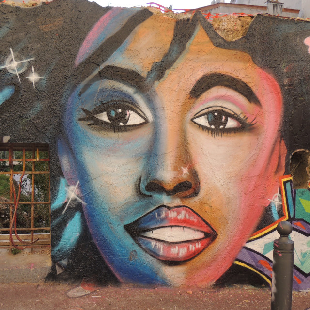 "Mural - Marseille" by Amit Mendelsohn - £50.00 "Mural - Marseille" stock image