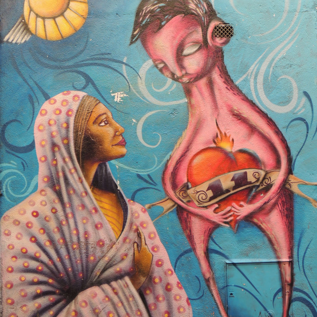 "Mural - Marseille" by Amit Mendelsohn - £50.00 "Mural - Marseille" stock image