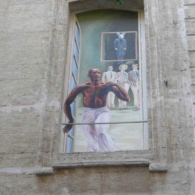 "Mural - Avignon" by Amit Mendelsohn - £50.00 "Mural - Avignon" stock image