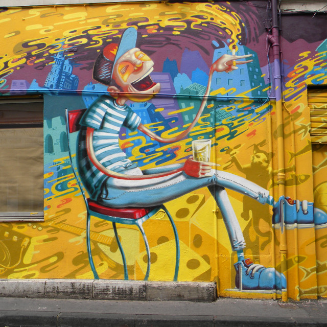 "Mural - Marseille" by Amit Mendelsohn - £50.00 "Mural - Marseille" stock image