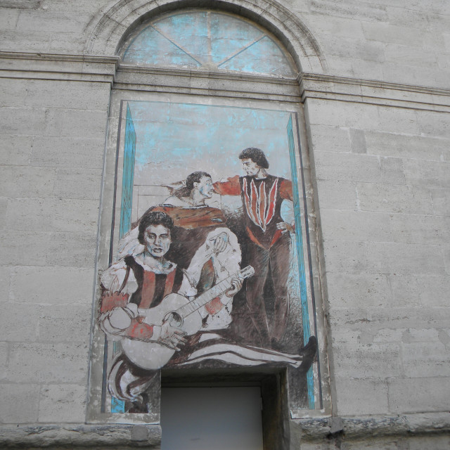 "Mural - Avignon" by Amit Mendelsohn - £50.00 "Mural - Avignon" stock image