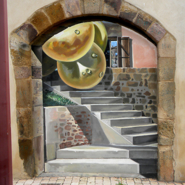 "Mural - Provence" by Amit Mendelsohn - £50.00 "Mural - Provence" stock image