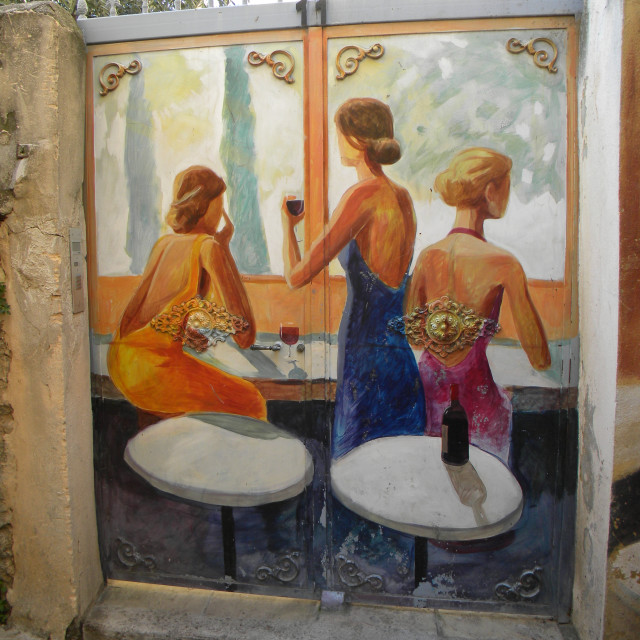 "Mural - Aix en Provence" by Amit Mendelsohn - £50.00 "Mural - Aix en Provence" stock image