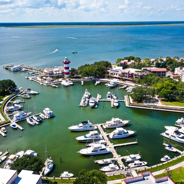 "Clear Day at Harbour Town, Hilton Head SC" stock image