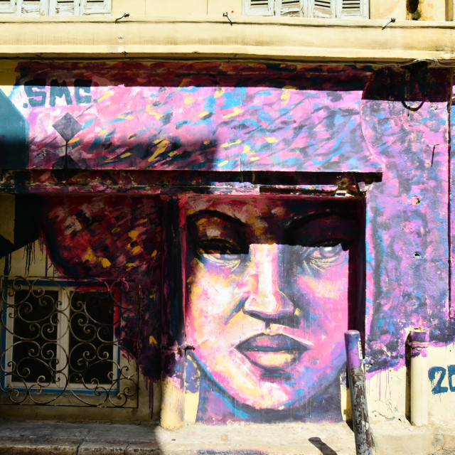 "Mural - Marseille" by Amit Mendelsohn - £50.00 "Mural - Marseille" stock image