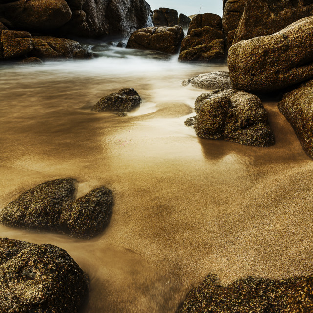 "Rocks and sea III" by Expvisual Filmmaking and Photography SAS de CV - $8.64 "Rocks and sea III" stock image