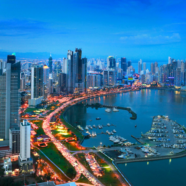 "Atardecer ciudad de Panama" by Panamarketphoto - $186.97 "Atardecer ciudad de Panama" stock image