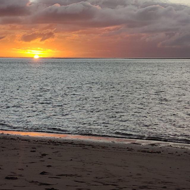 "Fijian Sunset 1" stock image