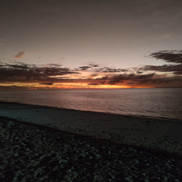 "Fijian Sunset 2" stock image