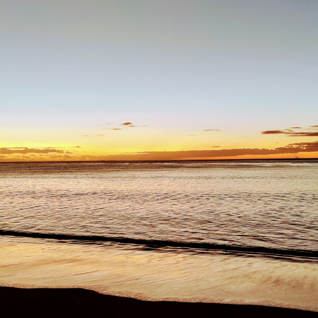 "Vibrant Fijian Sunset 2 (without trees)" stock image