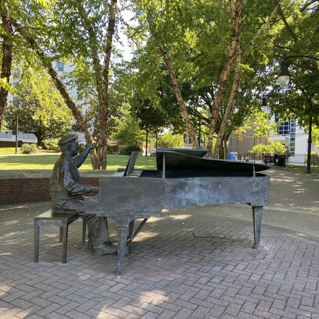 "Piano Sculpture- Music Row Plaza- Downtown Nashville" stock image