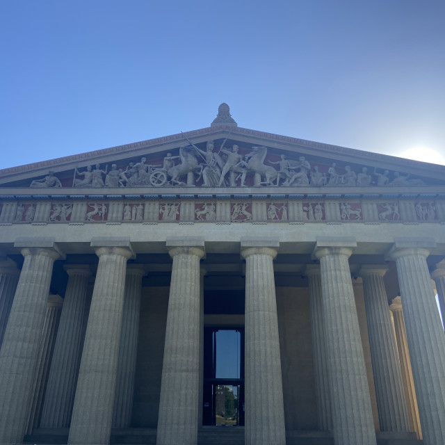 "Front view of the Nashville Parthenon" stock image