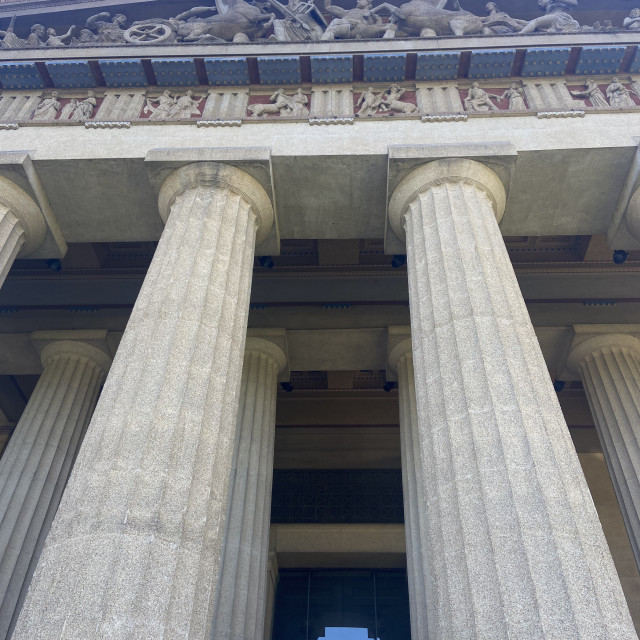 "Parthenon freeze- Nashville, TN" stock image