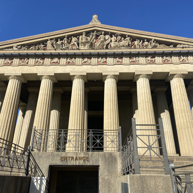 "Back entrance of Nashville Parthenon" stock image