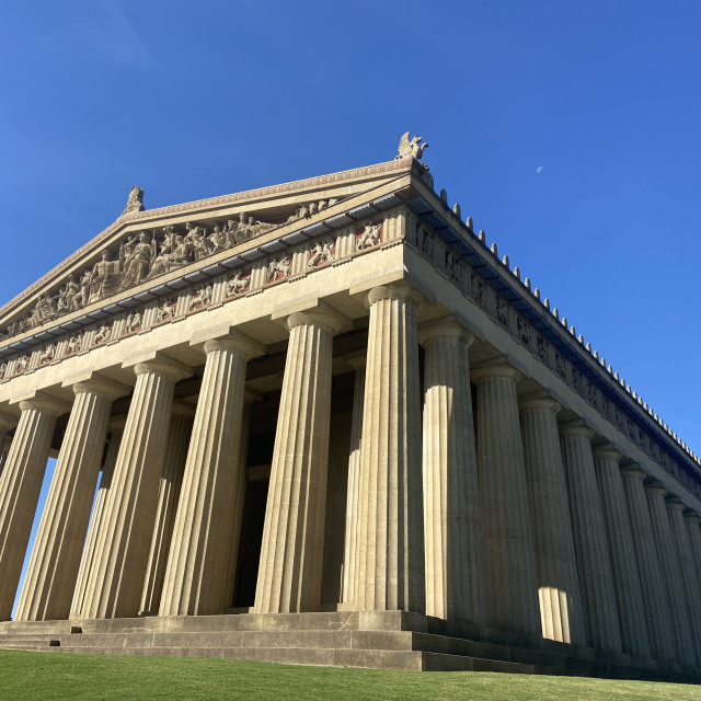 "Full view of Nashville Parthenon- Nashville, Tennessee" stock image