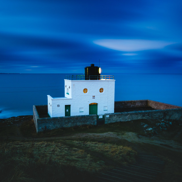 "Bamburgh Lighthouse" stock image