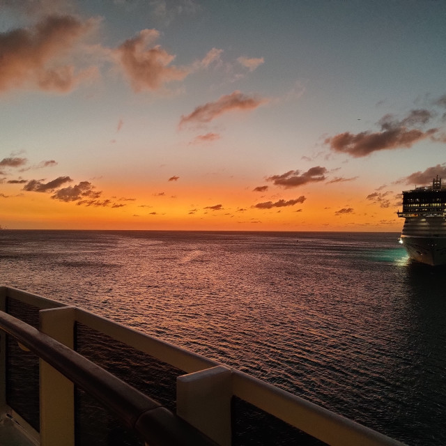 "Cruise Sunset 2" stock image