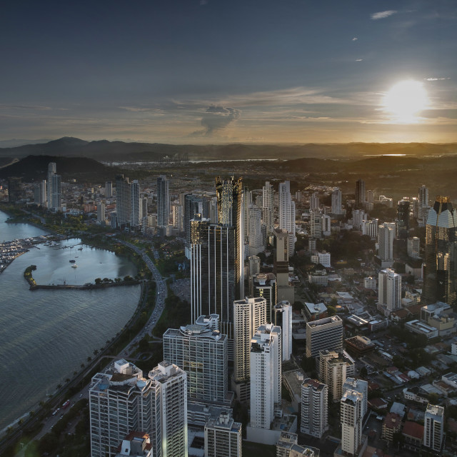 "Sunset Panama City" stock image