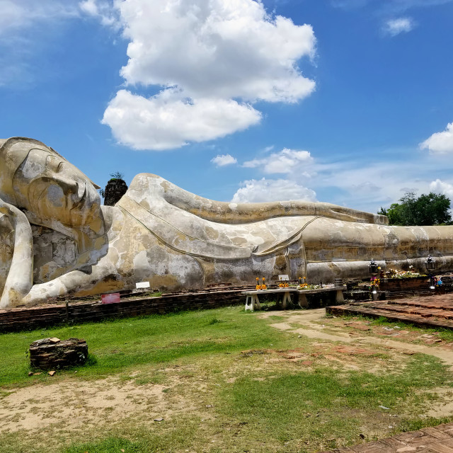 "Reclining Buddha in Ayutthaya" stock image