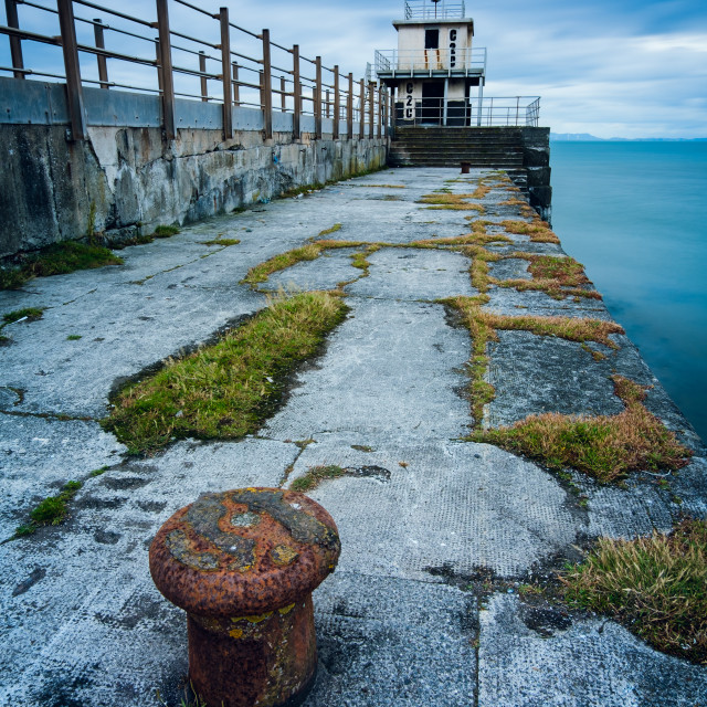 "Abandoned Pier, Workington, Cumbria" stock image