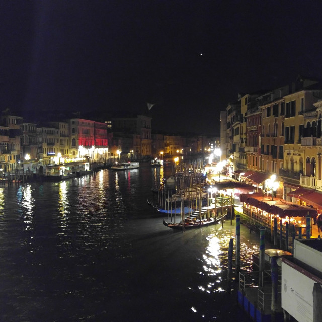 "Venice Grand Canal at Night" stock image