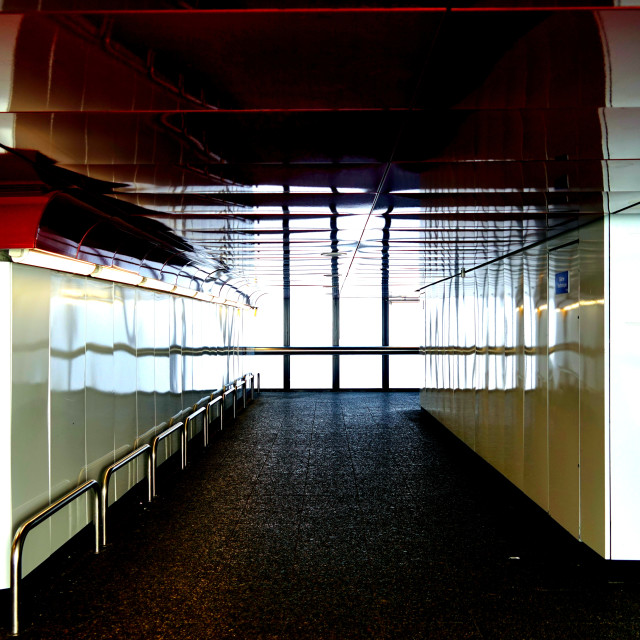 "a corridor in the metro station" stock image