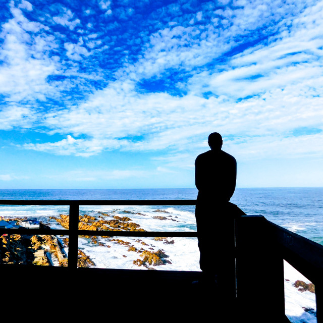 "Overlooking the Indian Ocean at Mossel Bay" stock image