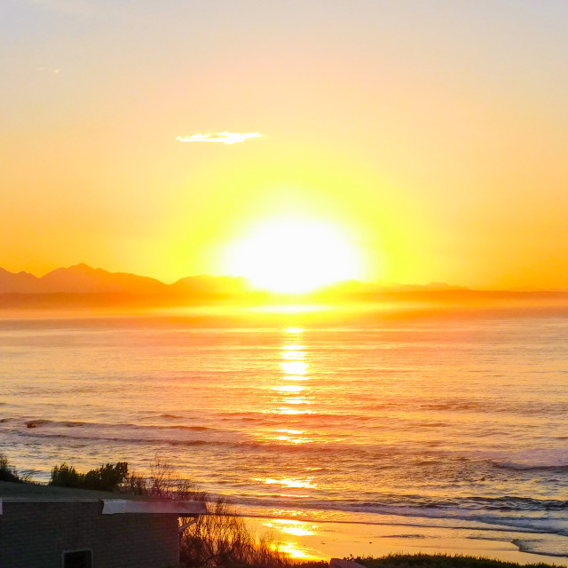 "Golden Indian Ocean Sunrise" stock image