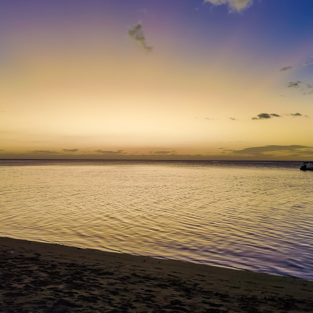 "Fijian Sunset 7" stock image