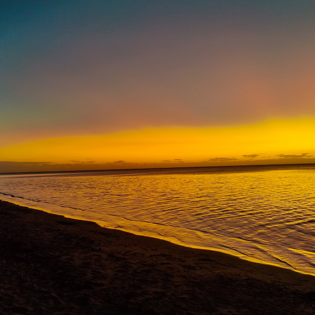 "Fijian Sunset 9" stock image