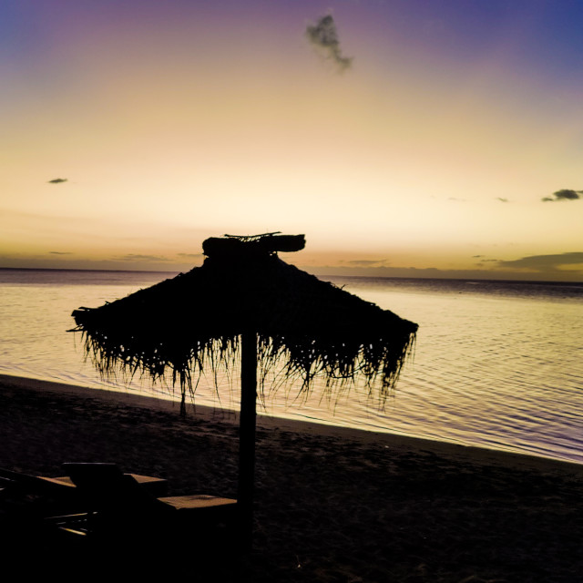 "Fijian Sunset 10" stock image