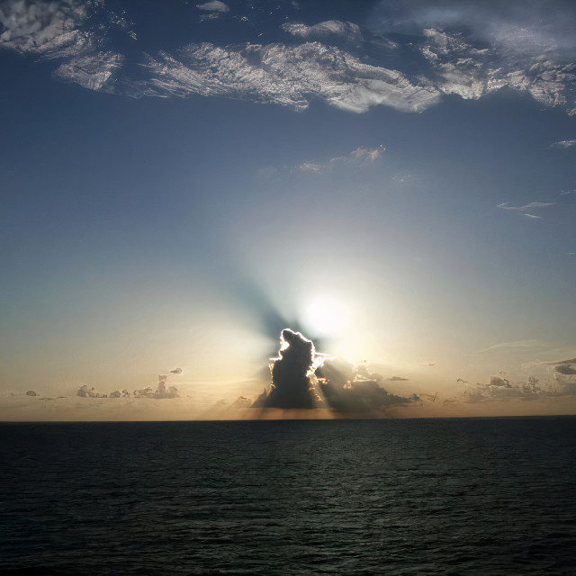 "Caribbean Clouds 1" stock image