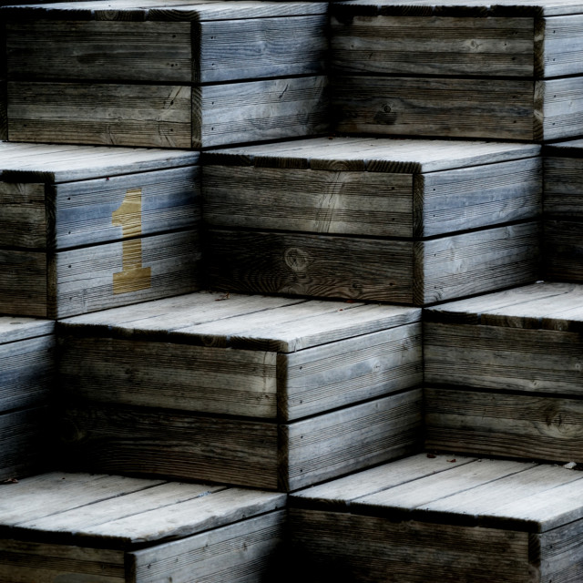 "Wooden boxes structure" by Amit Mendelsohn - £50.00 "Wooden boxes structure" stock image