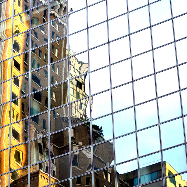 "Reflection of old on new" by Amit Mendelsohn - £50.00 "Reflection of old on new" stock image