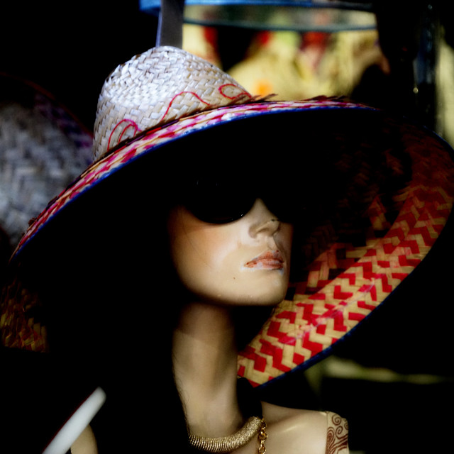 "A hat on a mannequin" by Amit Mendelsohn - £50.00 "A hat on a mannequin" stock image