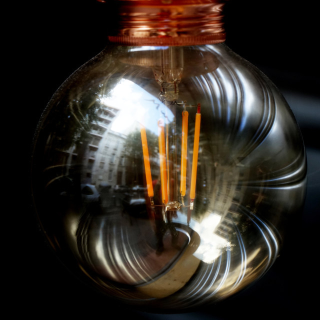 "A bulb with reflection" by Amit Mendelsohn - £50.00 "A bulb with reflection" stock image