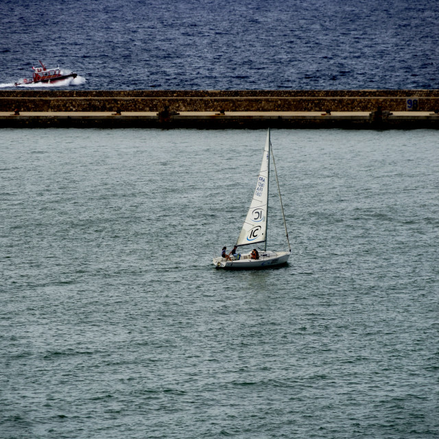 "A sailboat" by Amit Mendelsohn - £50.00 "A sailboat" stock image